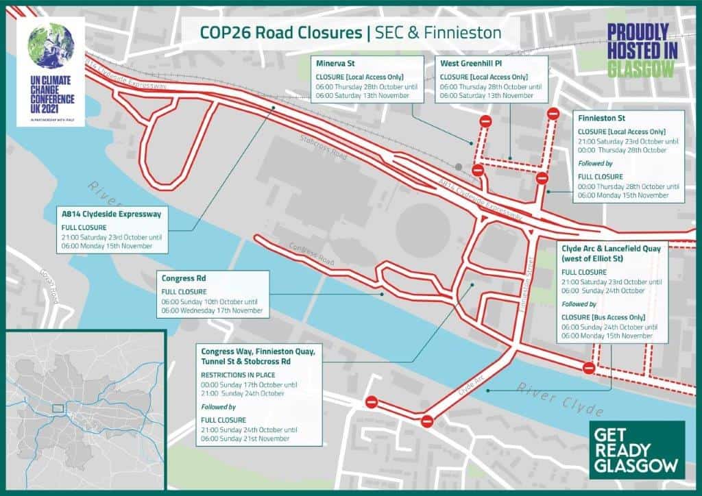 Road Closures SEC and Finneston